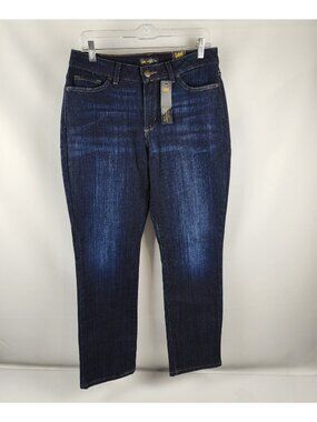 Lee Jeans Womens 12 Short Blue Straight Legendary Regular Fit Mid Rise NWT